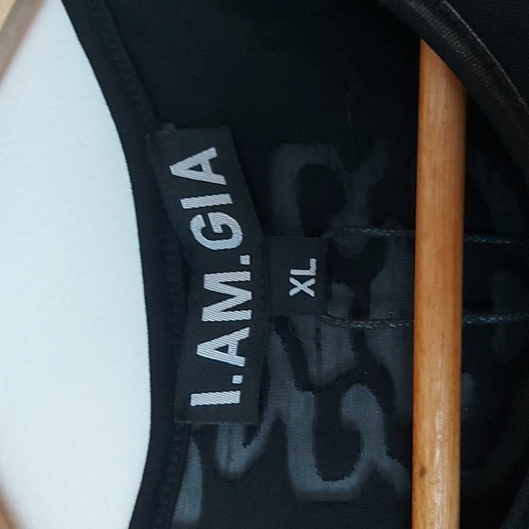 NWT I.AM.GIA Raye Black Sleeveless Burnout Top Lace Size XL - Picture 3 of 11